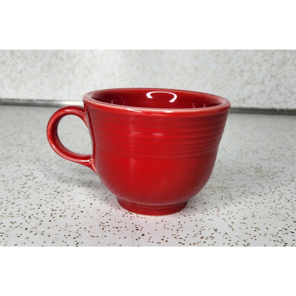 Fiesta Ware Scarlet Red Coffee Cup /Teacup Homer Laughlin C Handle Made in USA